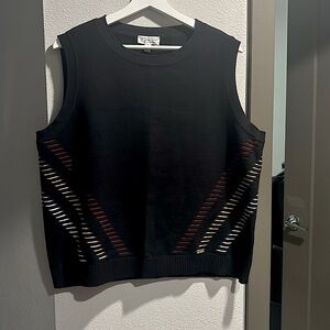 Black sleeveless sweater
